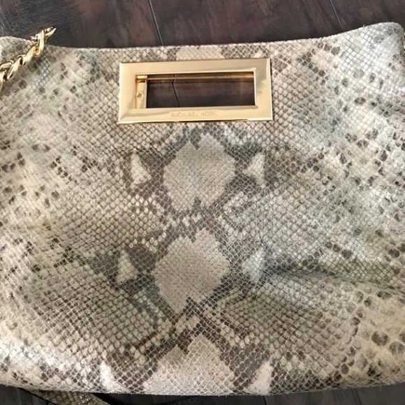 Michael Kors | Bags | Michael Kors Faux Snake Skin Shouldercrossbody ...